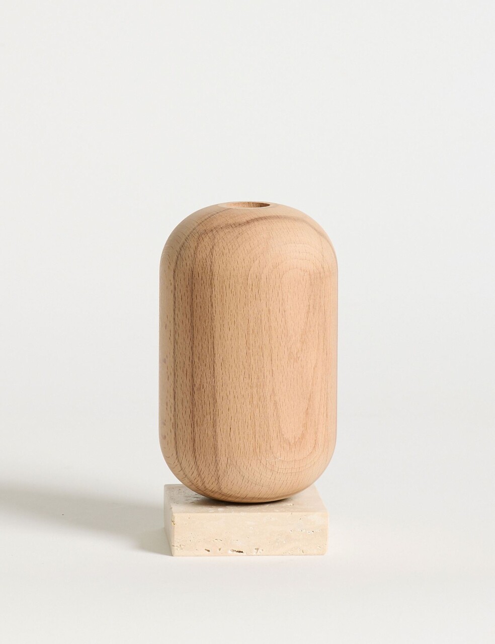 Suport lumanare, Vasio Small, 9x17.5x9 cm, Bej - view 2