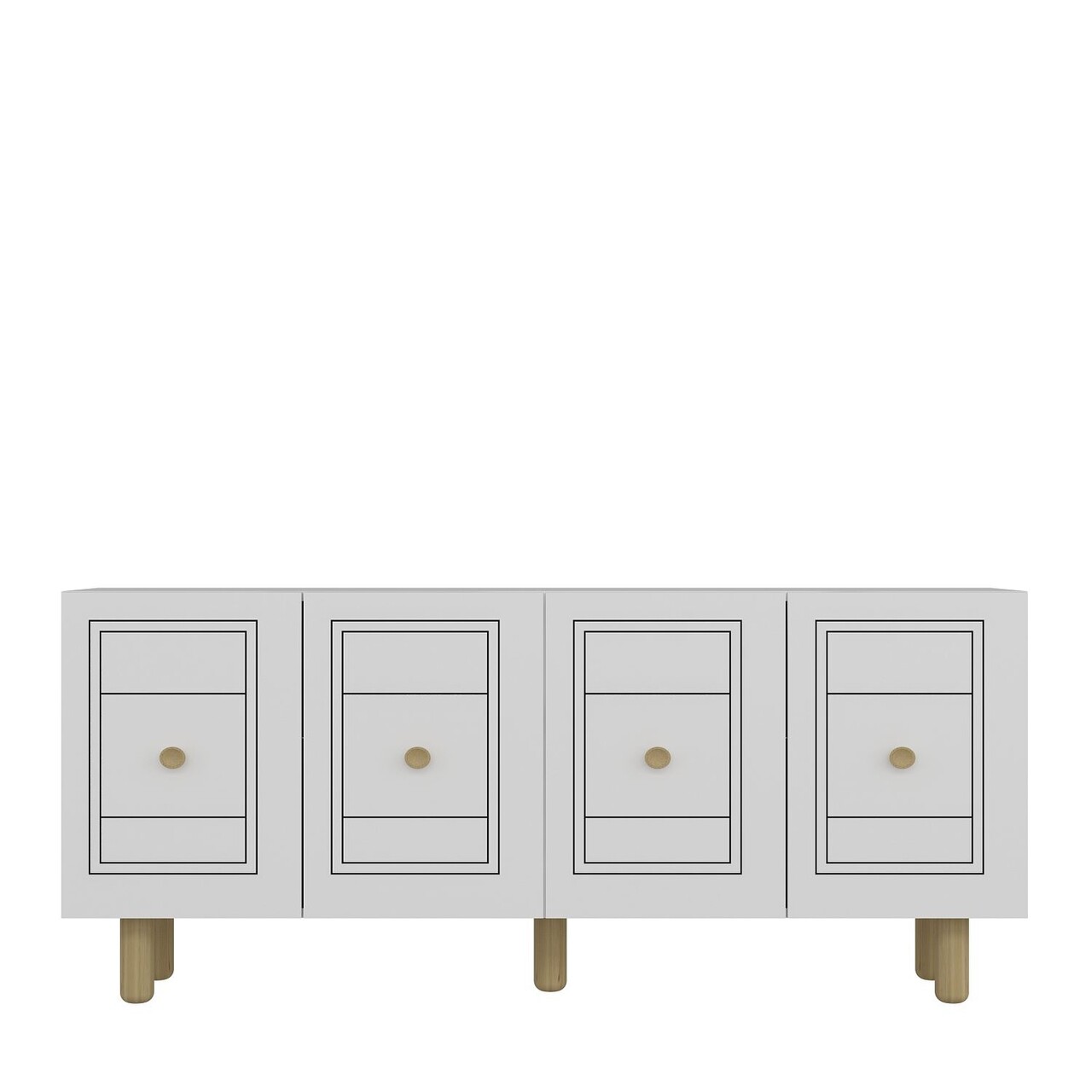 Consola, Hanah Home, Dario Bohem, 150x75x35 cm, PAL , Alb - view 3