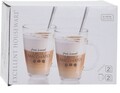 Set 2 cani Latte Macchiato, 300 ml, 7.8x12 cm, sticla