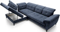 Coltar extensibil stanga 5 locuri ELTAP, LT-40REL, Inferne, 297x210x107 cm, lemn/poliester, albastru