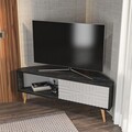 Comoda TV, Zena Home, Mora, Alb/Negru
