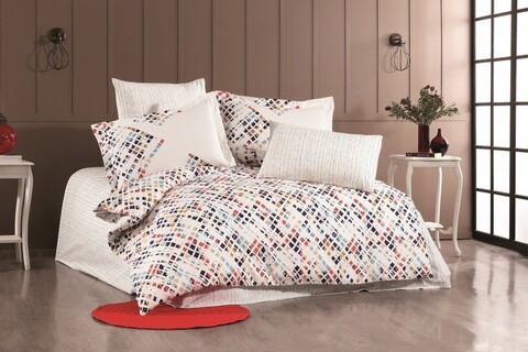 Lenjerie de pat pentru o persoana (de), 2 piese, rithym - dark blue, hobby, bumbac poplin