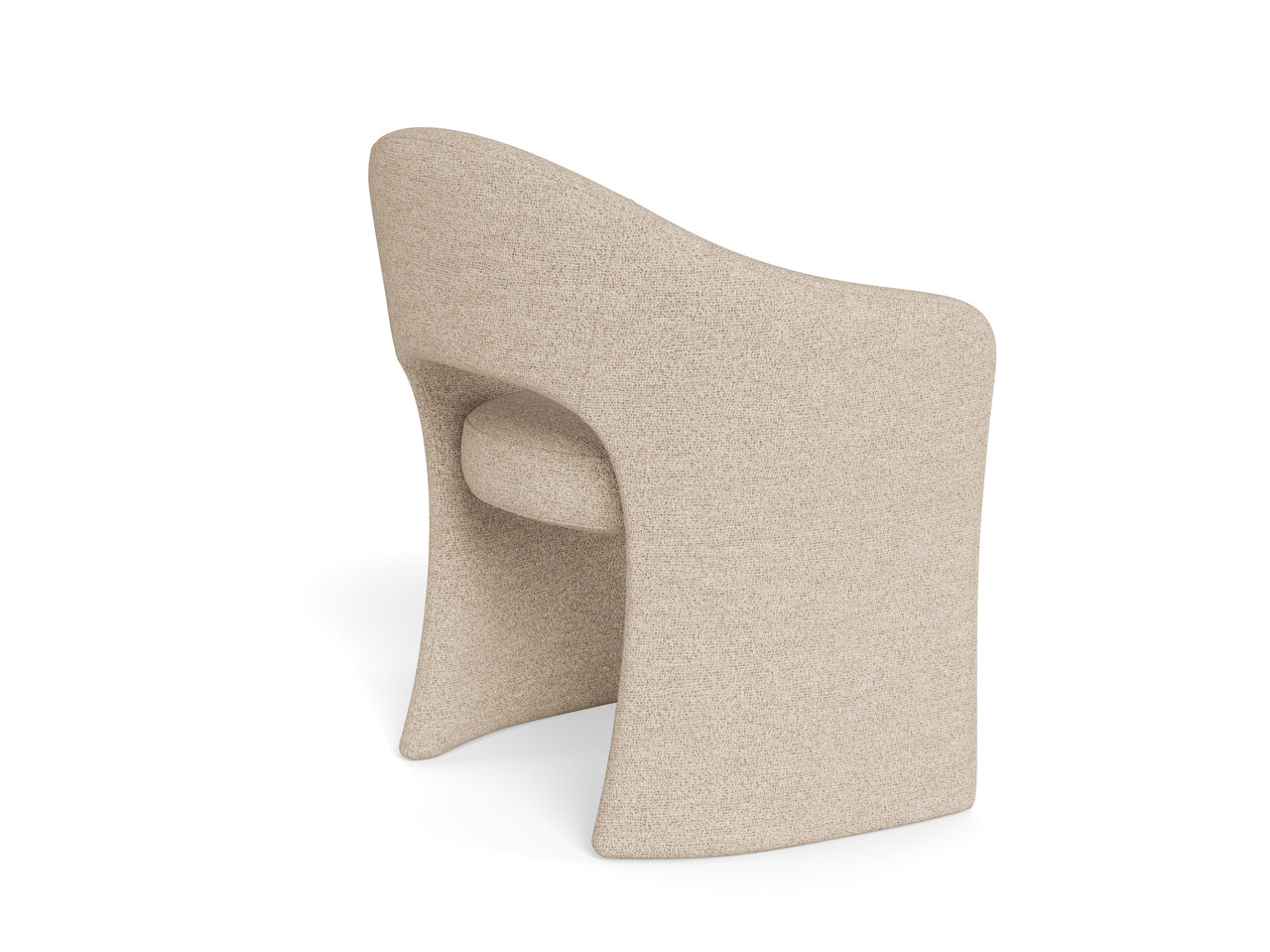Scaun Tori, Actona, 64.5x56.5x80 cm, tesatura Boucle/otel, bej - view 5