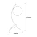 Lampa de masa, Tatum, 584TTM1717, Metal, Negru