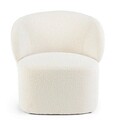 Fotoliu Babila, Bizzotto, 79.5 x 75.5 x 72 cm, lemn de pin/poliester Boucle, natural