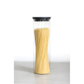 Recipient cu capac, Brabantia, Stackable, 10.4x32.1 cm, 1.9 L, sticla borosilicata, gri inchis