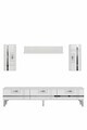 Comoda TV, Hanah Home, Ilay, 180x41x30 cm, Alb / Argintiu