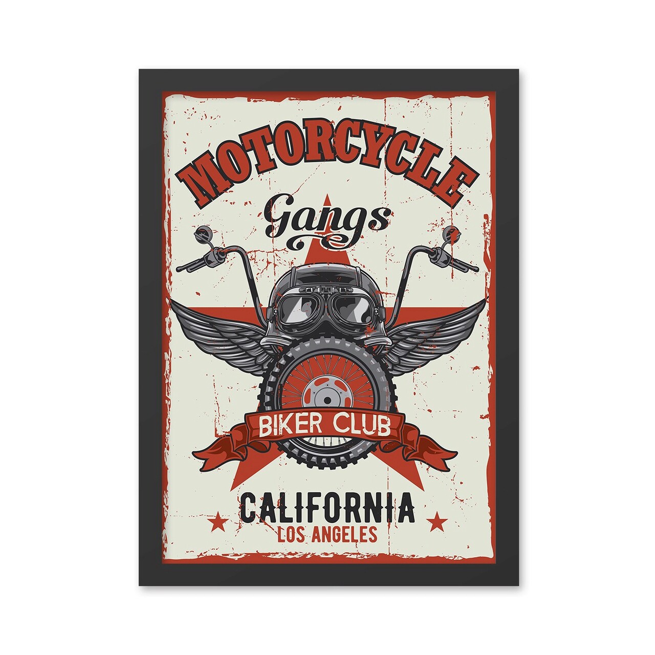 Tablou decorativ, Motorcycle Gangs (55 x 75), MDF , Polistiren, Multicolor - 1 | YEO
