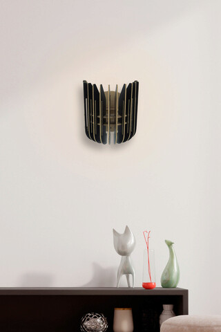 Aplica de perete, FullHouse, 390FLH2129, MDF  , Negru