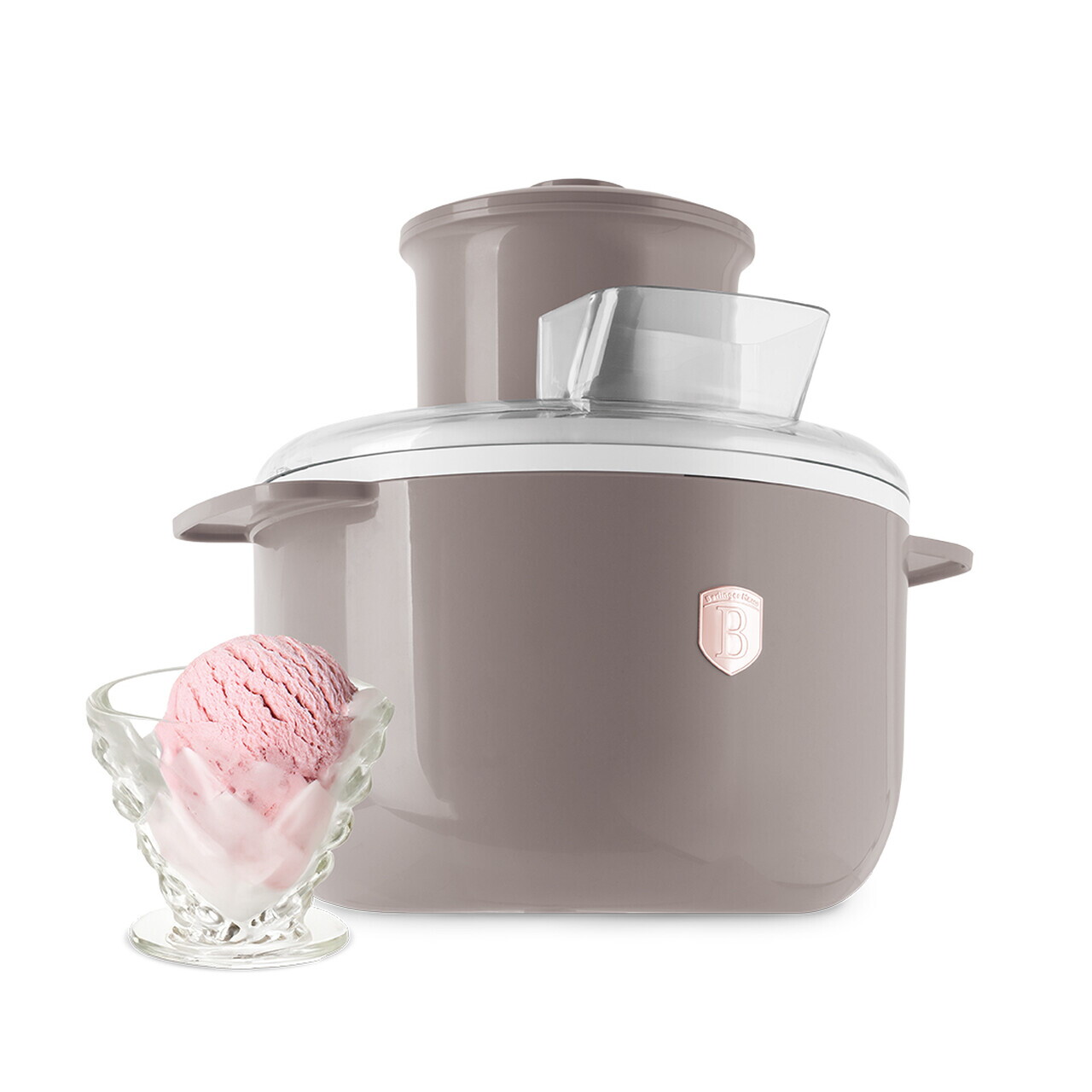 Aparat de facut inghetata Berlinger Haus, Taupe, 12W, 22.7x18.6x21.2 cm, aluminiu/plastic, taupe - view 3