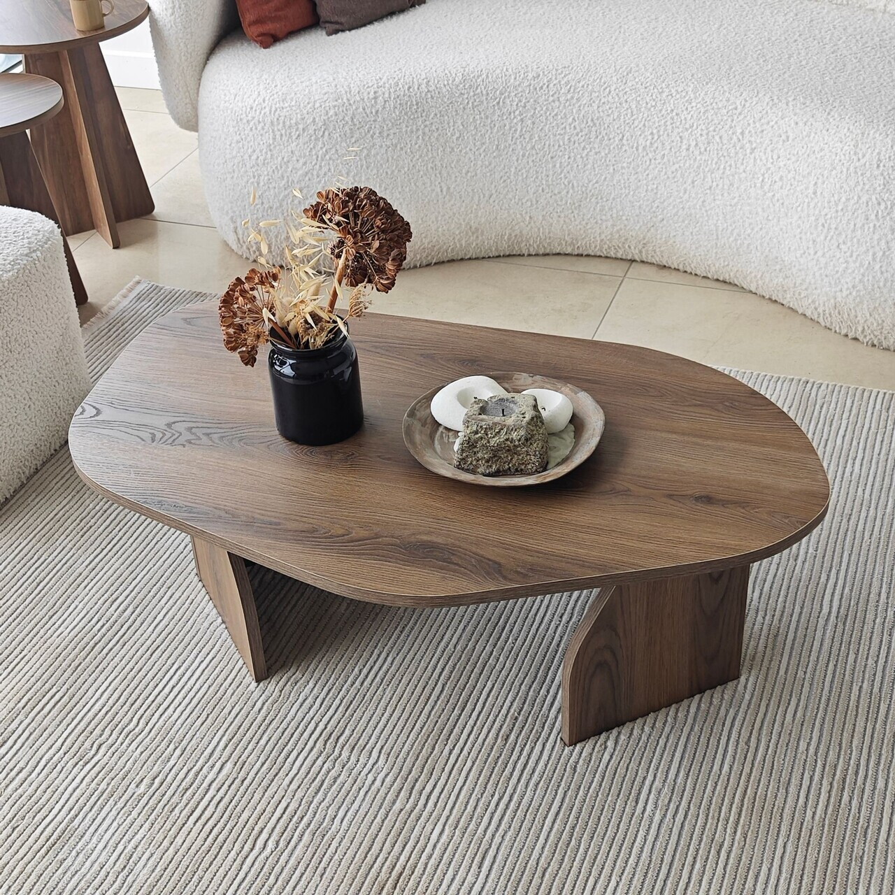 Masuta de cafea, Hanah Home, Nova, 100x35x60 cm, PAL, Maro — imaginea 4