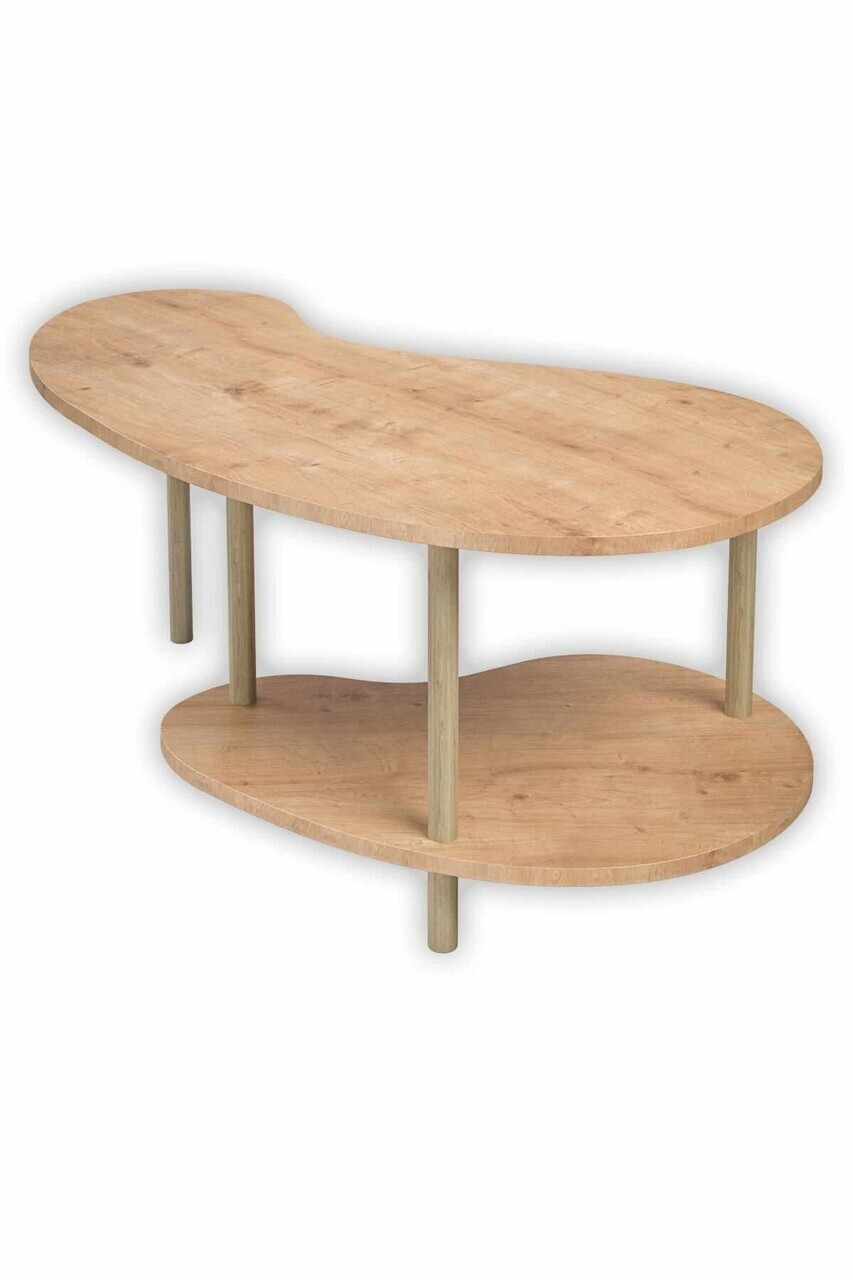 Masuta de cafea, Hanah Home, Peka-0021, 100x43x48 cm, PAL, Maro — imaginea 3