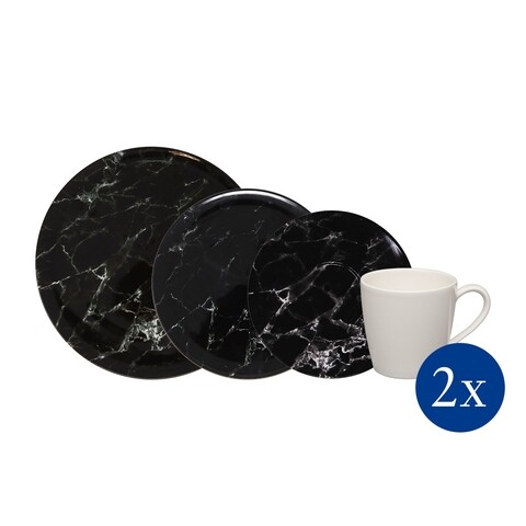 Set de masa 8 piese, Like Villeroy & Boch, Marmory, portelan premium