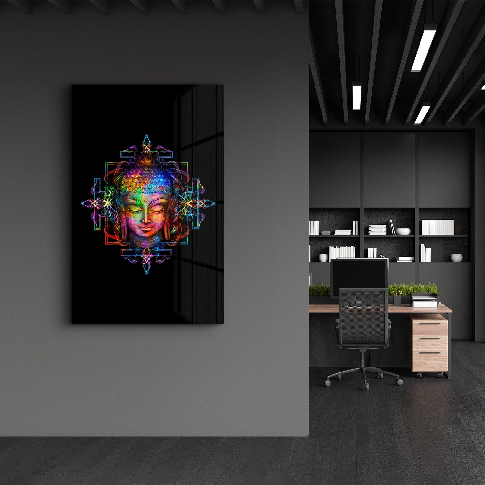 Tablou decorativ, CAM-3003, Dimensiuni: 46 x 72 cm, Multicolor