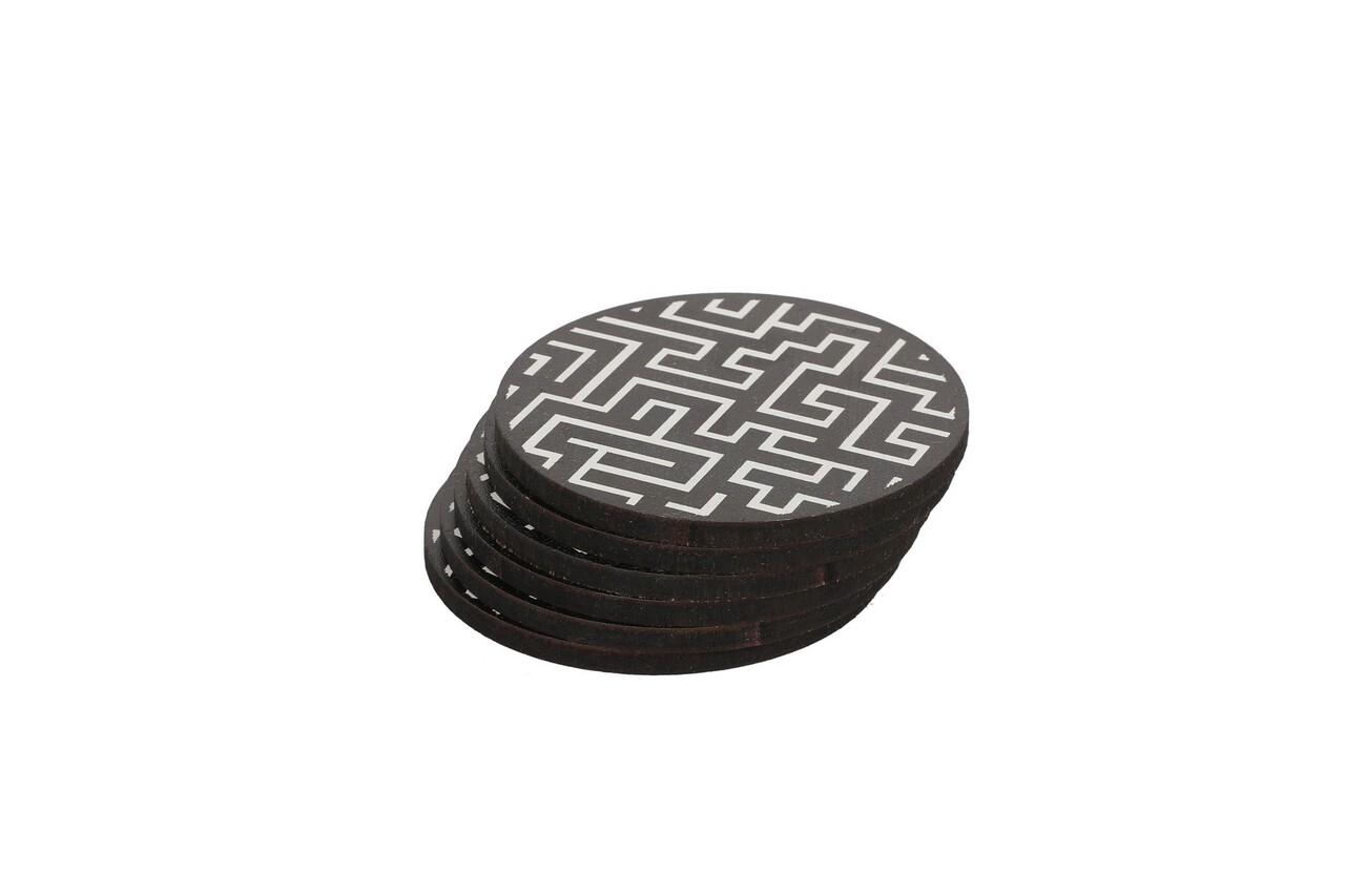 Set suporturi de pahare, Hermia, 283PLN1123, Înălțime: 0,5 cm, Multicolor - view 2