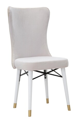 Set 2 scaune Mimoza, Mauro Ferretti, 40x65x99 cm, fier, crem Mobilier si saltele