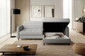 Coltar extensibil dreapta 3 locuri ELTAP, RT-04ROY, Gomsi, 228x165x100 cm, lemn/poliester, gri deschis