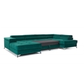 Coltar extensibil dreapta 5 locuri ELTAP, Edr-52, Eduardo, 337x205x88 cm, lemn/poliester, gri inchis/alb