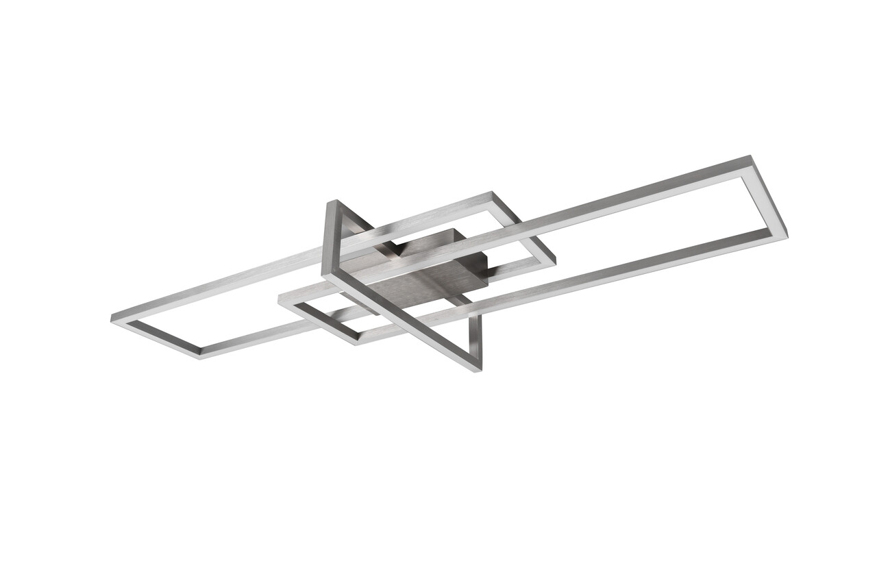 Plafoniera Salinas, TRIO, 100x40x11.5 cm, 34W, 1x SMD, metal, argintiu mat