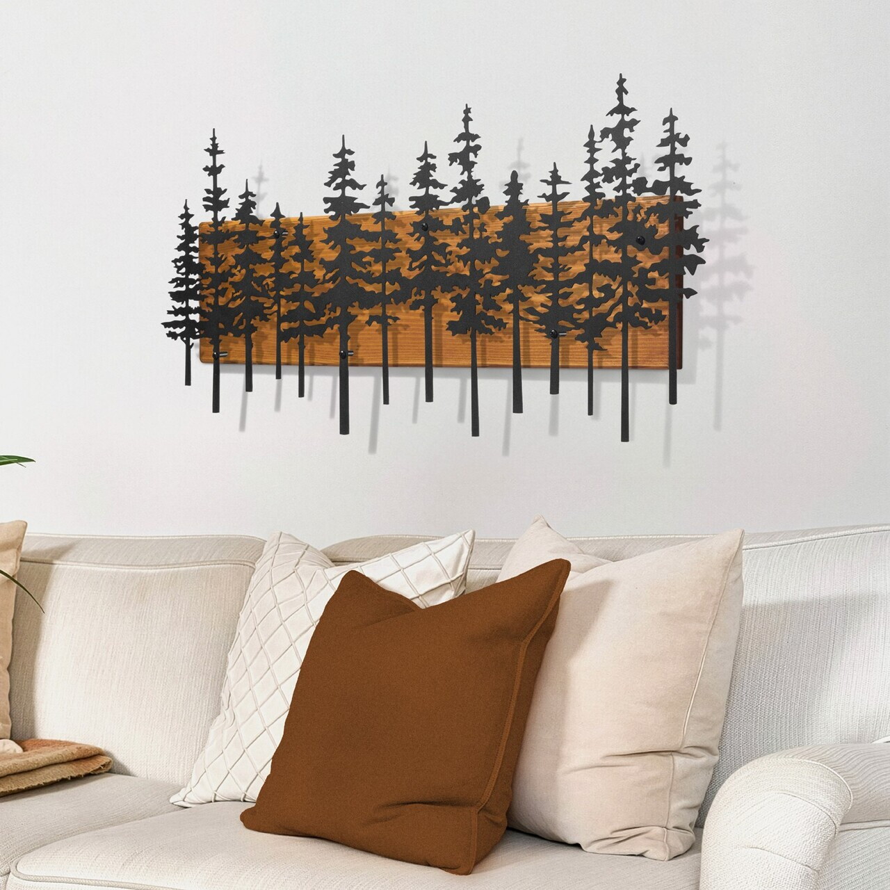 Decoratiune de perete, Nordic Pine, Cadru: Lemn (Grosime: 2 cm), Nuc negru — imaginea 5