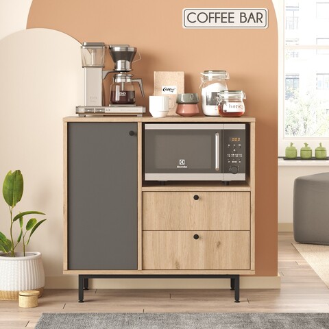 Dulap multifunctional, Locelso, RE1-SA, Stejar / Antracit
