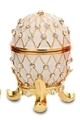 Cutie decorativa Egg,  Hermann Bauer, 3.5x5.5 cm, alb