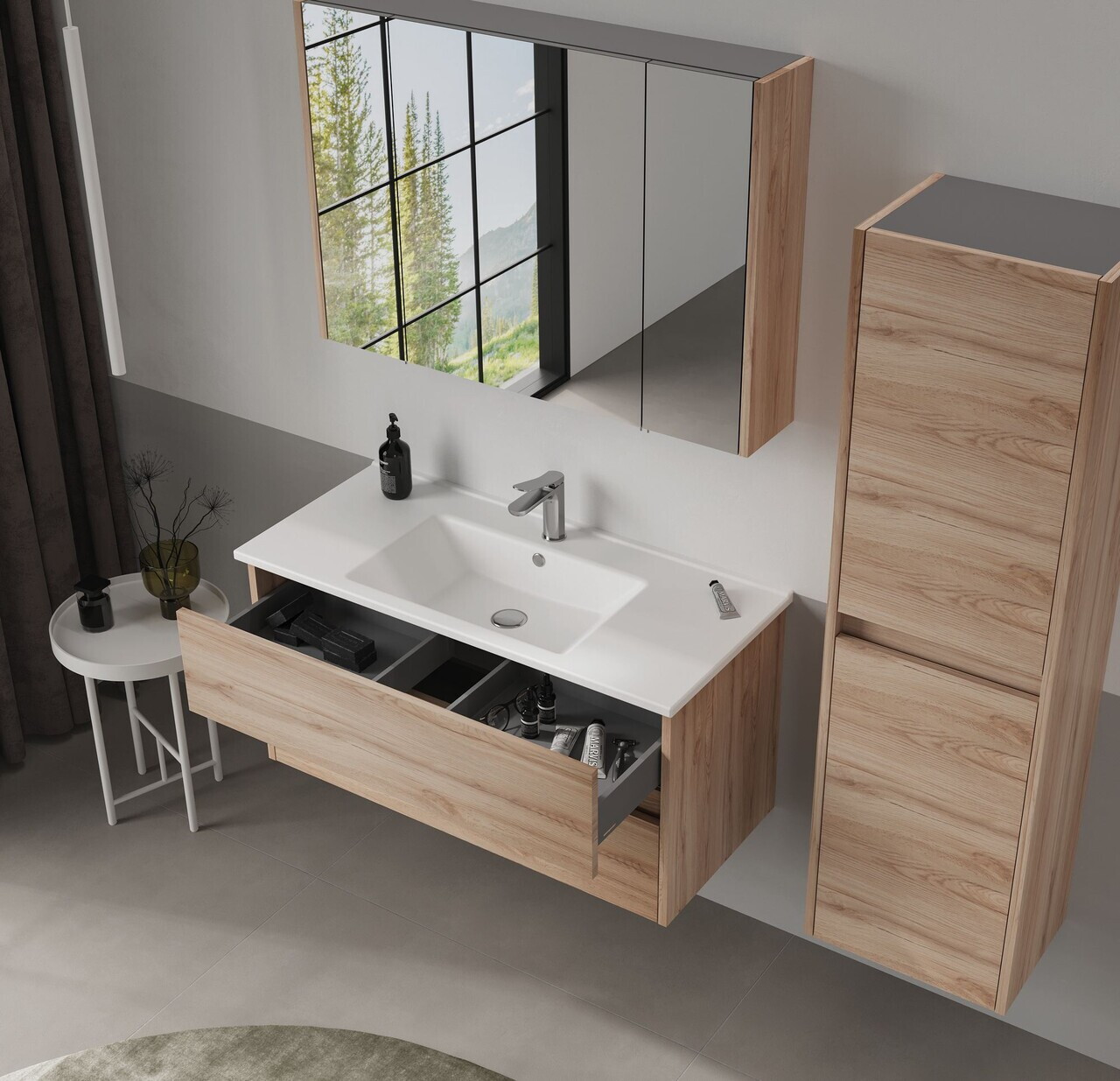 Dulap de baie, Hanah Home, Side 40, Stejar — imaginea 4