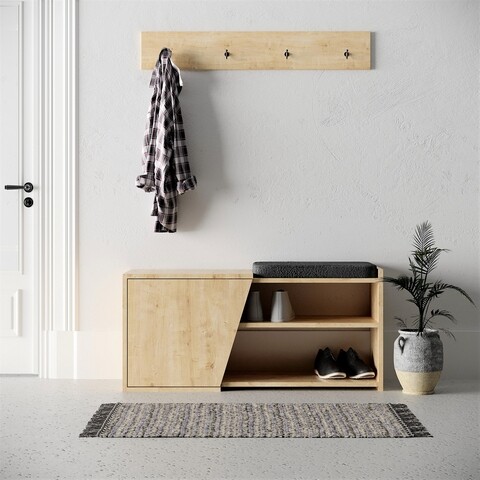 Masuta de cafea Poly Oak, Comforty, 75x75x43 cm, stejar Comforty