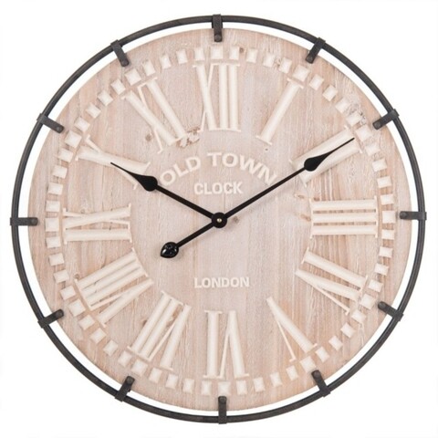 Ceas de perete Old Town, Clayre & Eef, Ø60 cm, MDF