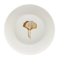 Farfurie desert Ginkgo Selene, Ambition, 19 cm, portelan, alb/auriu