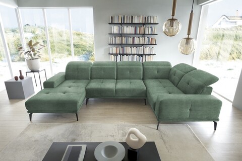 Coltar dreapta 6 locuri ELTAP, RT-100LO, Neviro, 350x201x77 cm, lemn/poliester, verde