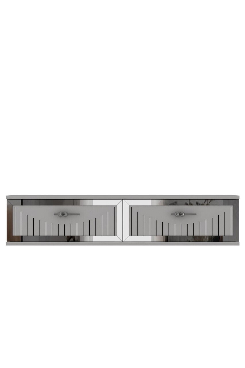Dulap, Hanah Home, Tuna 120, 120x25.5x29.6 cm, Alb / Argintiu — imaginea 4