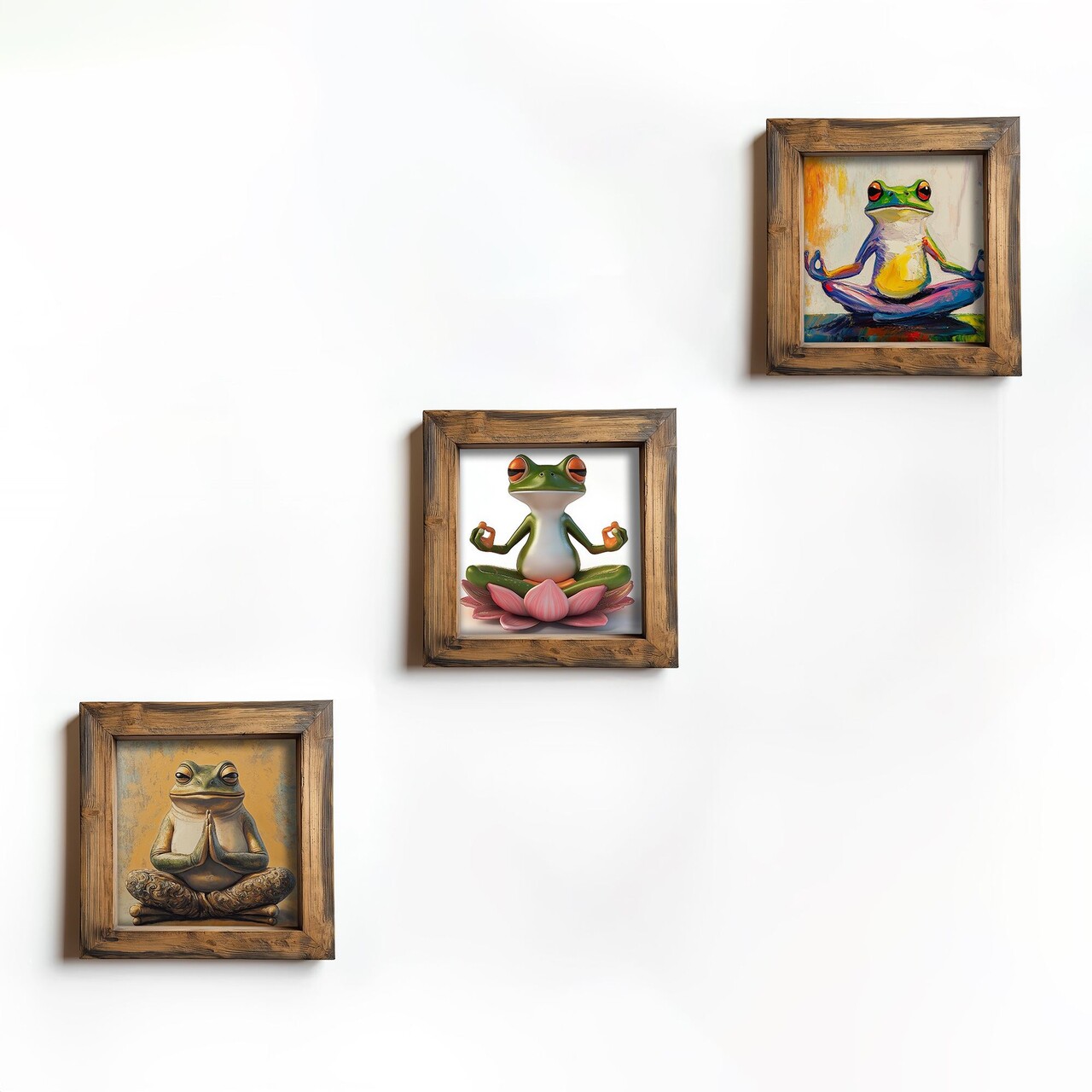 Set 3 tablouri decorative, UKZM075, Imprimat UV, Multicolor - view 2