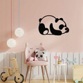 Decoratiune de perete, Panda Metal Decor, metal, 35 x 50 cm, negru