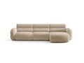 Coltar dreapta 4 locuri, Neo, Micadoni Home, 305x165x83 cm, tesatura Chenille, bej inchis