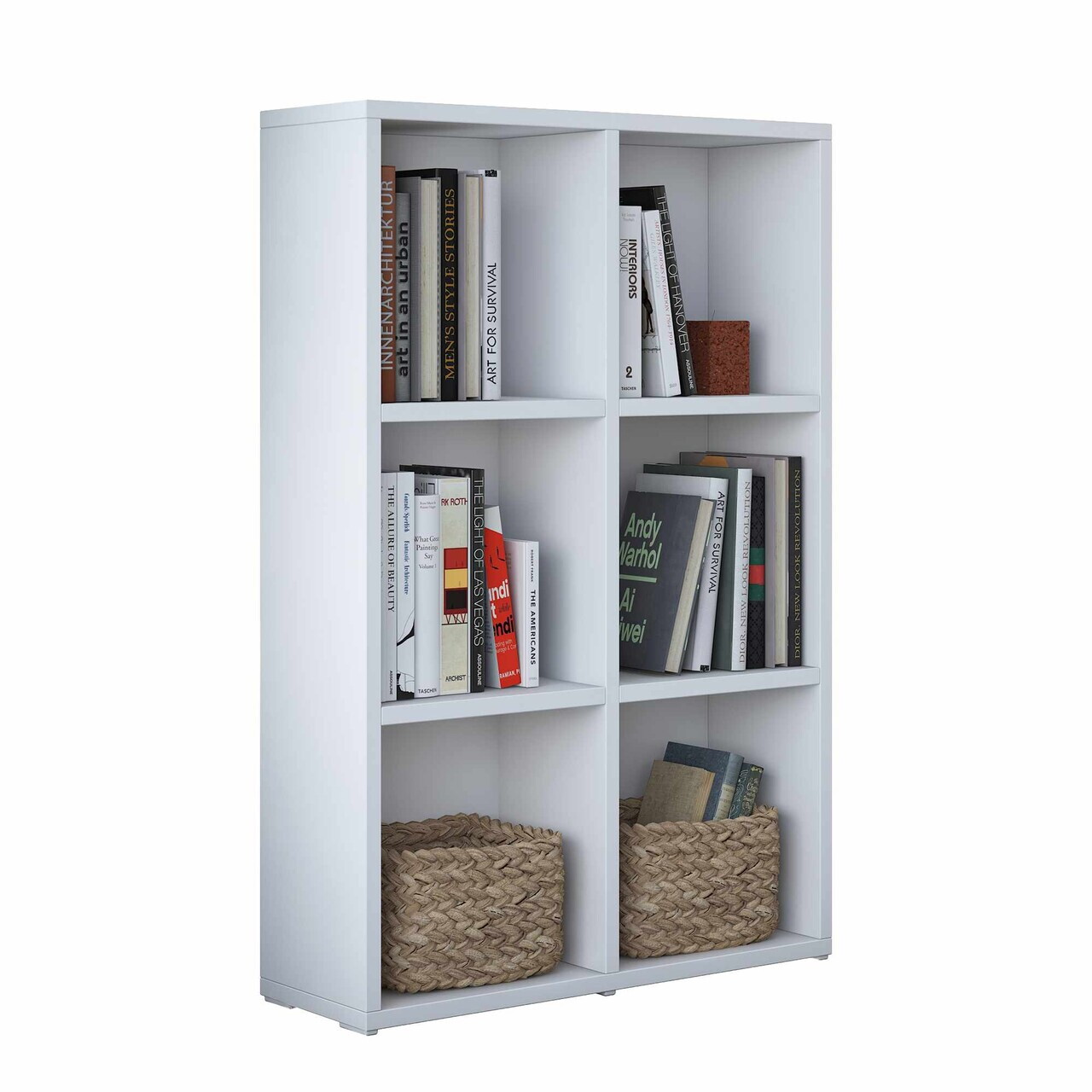 Corp biblioteca, Hanah Home, HC120, 60x90x20 cm, Alb — imaginea 9