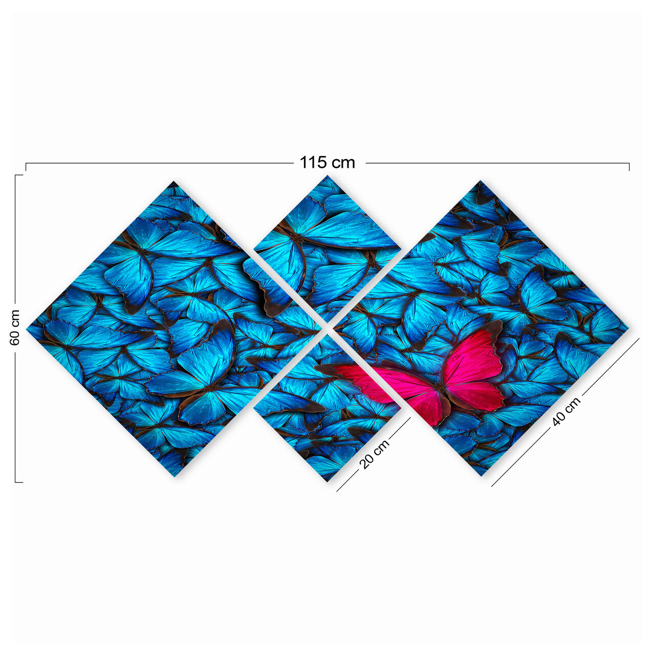 Set 4 tablouri decorative, 4MDF210081253, MDF, Imprimat UV, Multicolor