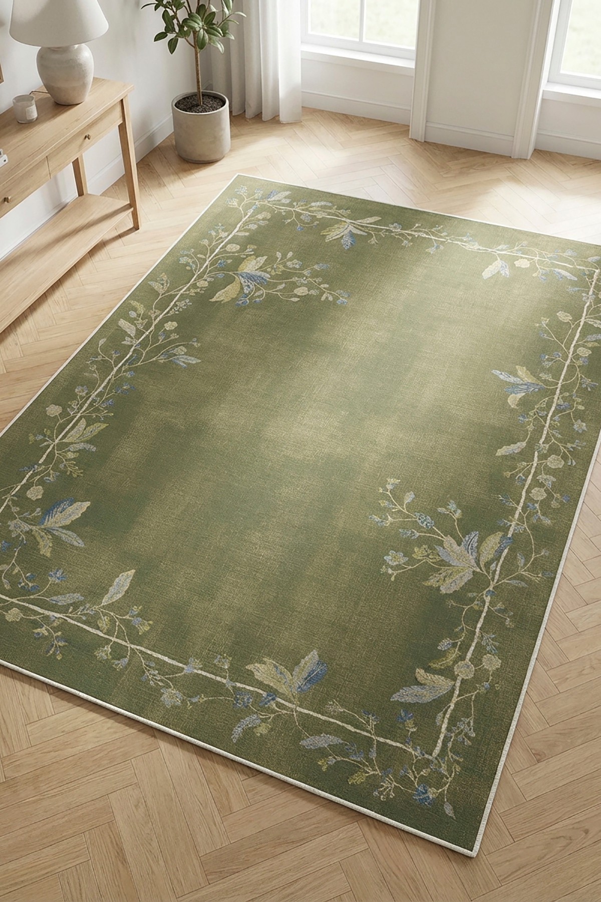 Covor, DC-7535-11, 80x250 cm, Poliester, Verde