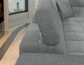 Coltar extensibil stanga 4 locuri ELTAP, LT-03TOU, Eridano, 275x202x88 cm, lemn/poliester, gri inchis