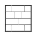 Biblioteca, Colman, Hodbi 935CMN1112, 145.2 x 25 x 145 cm, pal melaminat, alb/antracit