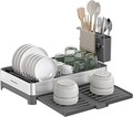 Scurgator pentru vase Songmics, 25-44x40x21.6 cm, 12 kg, inox/plastic, argintiu/gri