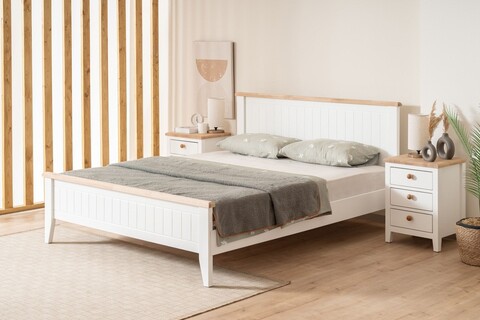 Pat dublu, Alfa Design, Uren Modern Country, Stejar alb