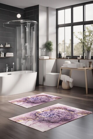 Set covorase de baie, Cartwright, CT-5050, Poliester, Multicolor