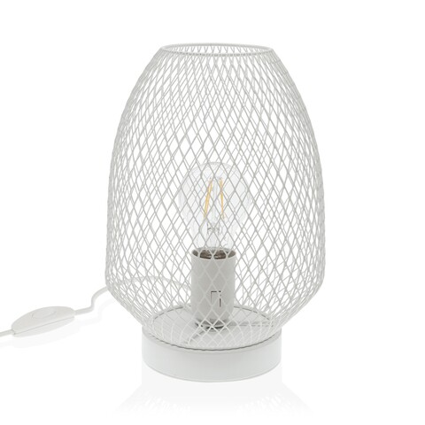 Lampa de masa White, Versa, 1 x E27, 60W, 18x27 cm, metal