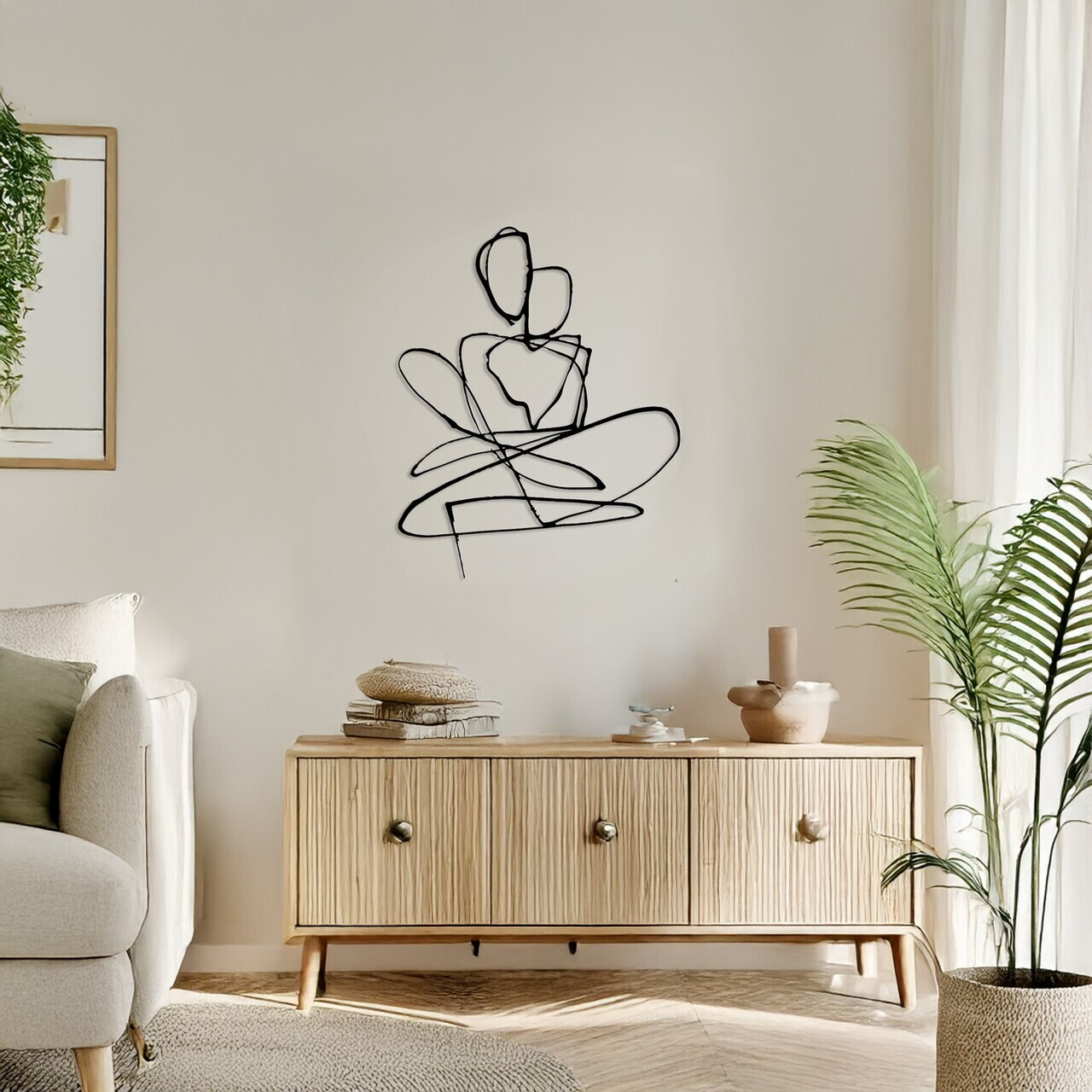 Decoratiune de perete, DCV-1039-MT, Dimensiune: 50 x 40 cm, Negru — imaginea 3