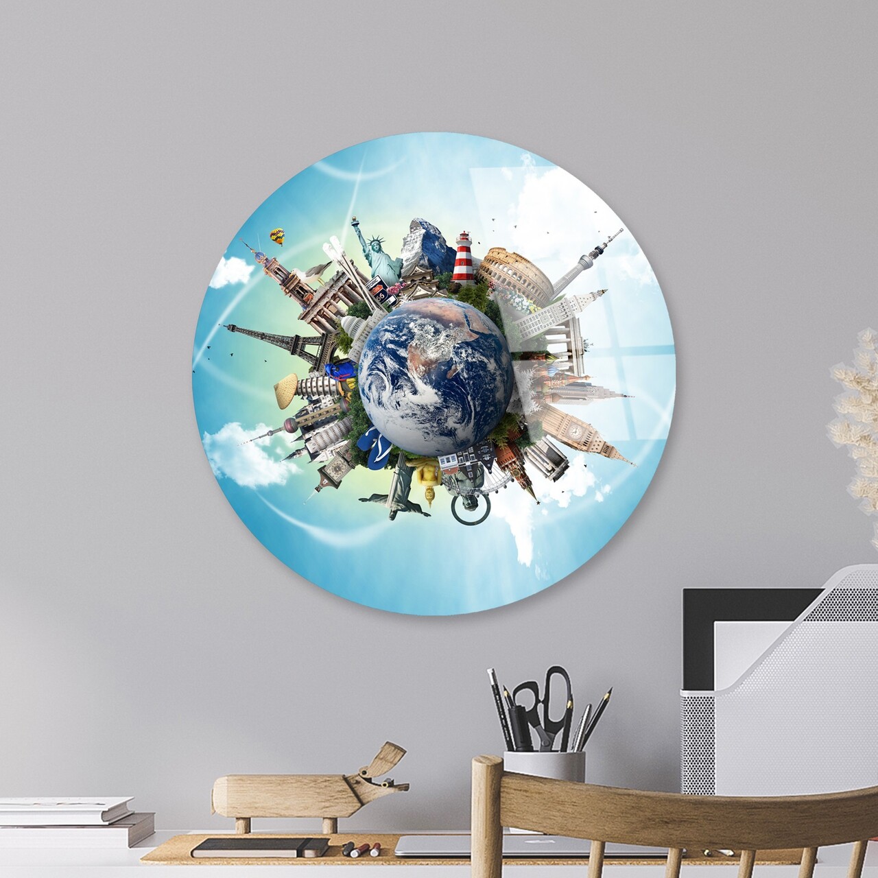 Tablou decorativ UV-1149 ø30 cm Multicolor