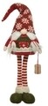 Decoratiune Gnome woman w present, Decoris, 18x12x74 cm, poliester, multicolor