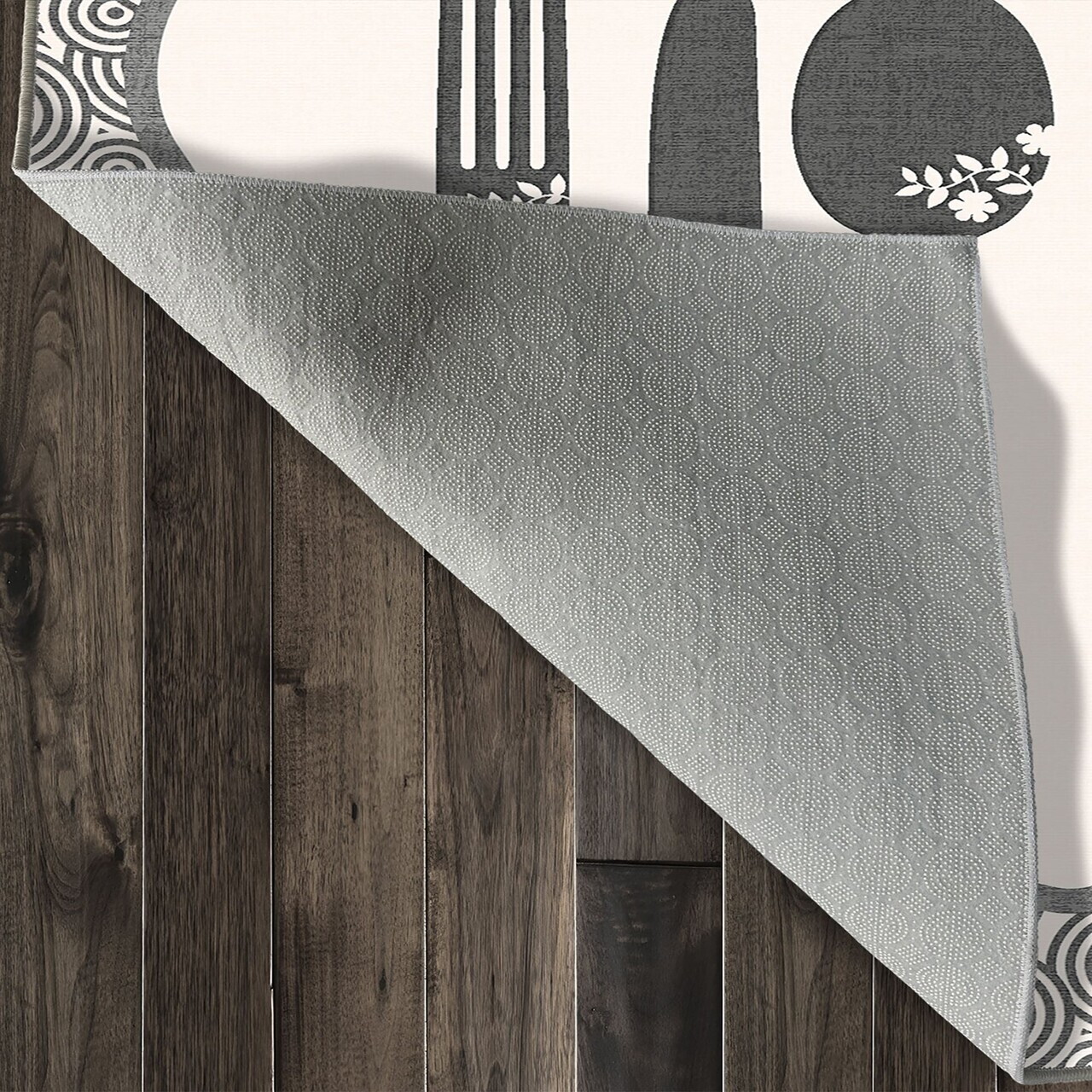 Covor, Wookece1688, 80x300 cm, Poliester, Gri — imaginea 5