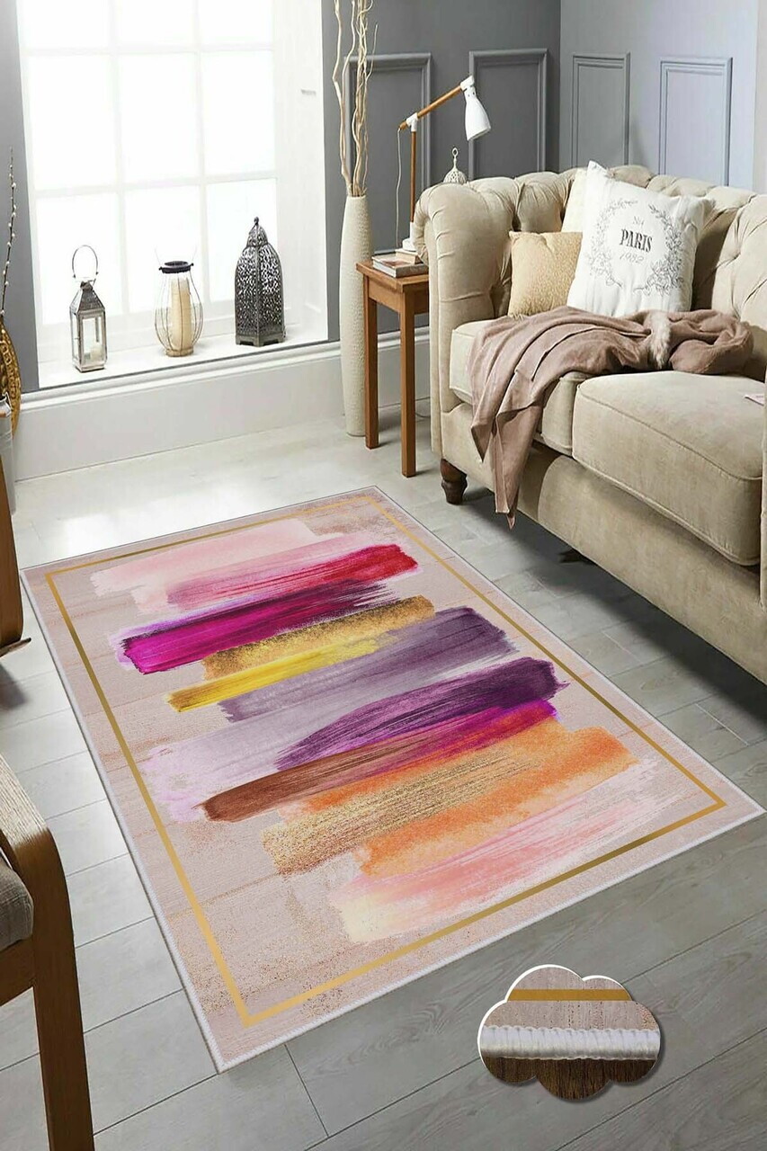Covor Hmnt893 160x230 cm Poliester Multicolor