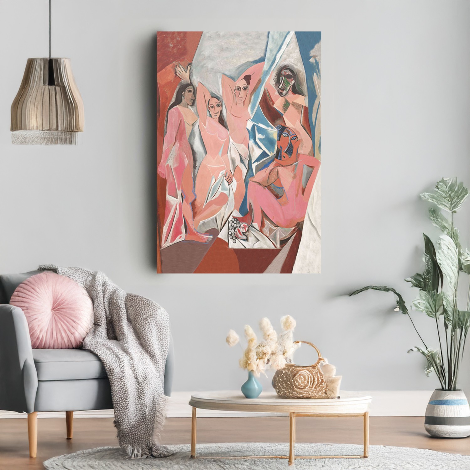 Tablou decorativ, BAS-YAP-1027, Dimensiune: 60 x 90 cm, Multicolor